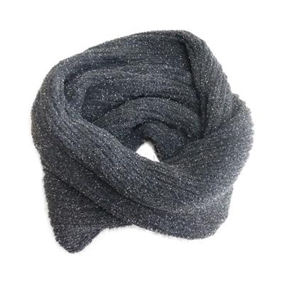 China Round Shape Winter Neck Warmer Fashion Scarf Infinity Scarves Circle Solid Color Acrylic Sequined Cuffs for sale