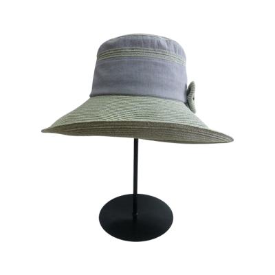 China 55% Canvas Combo Hat With Paper Braid And Straw Cloth Grass Summer Surf Natural Lifeguard Safari Hats Straw Hat Kids for sale