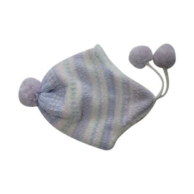 China Winter Style COMMON Beanie Hat, Cute Fashion Knitted Toddler Ear Flap Beanie Hat Pompom Toddler Earmuff New for sale