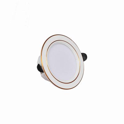 China Modern Bicolor 2.5Inch Downlight Round Light Housing Dimmable Recessed Led Lighting Downlight for sale