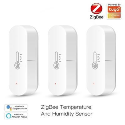 China Zigbee WIFI Temperature and Humidity Sensor for Smart Home Variety Thermometer SmartLife with Display Support Alexa Google Assistant Zigbee-HS02 for sale