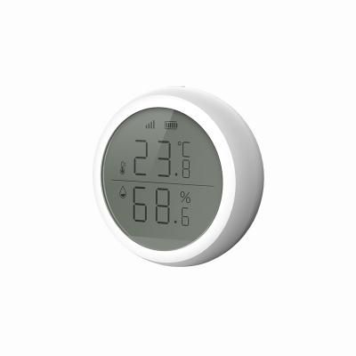 China Tuya Smart ZigBee Temperature and Humidity Sensor with LCD Display Battery Operated with Smart Life App Alexa Google Home Zigbee-HS01 for sale