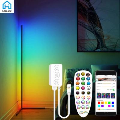 China Modern DIY bedroom HIMOJO graphite smallest floor single light RGB color corner minimum bracket changing floor lamp for sale