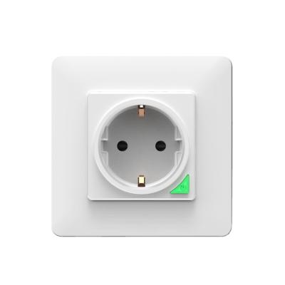 China EU 16A Wifi Power Socket Wall Outlet HIMOJO Tuya Smart Life APP Smart Voice Remote Control Works With Google Home Alexa IFTTT 86x86x43.5mm for sale