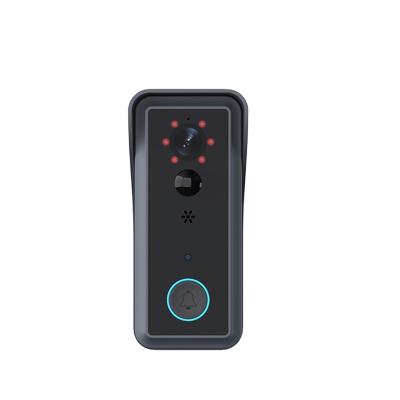 China Energy-saving solar charging wireless doorbell HD lens doorbell wifi doorbell camera dual current wireless motion surveillance camera for sale