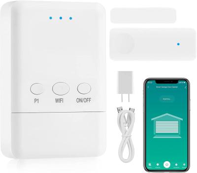 China Smart Wireless Garage Door Opener Universal WiFi Garage Door Controller with Door Sensor, Compatible with Alexa&Google Assistant GR001 for sale