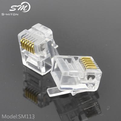 China Copper RJ12 6P6C Plug Modular Connector For Telephone Cord RJ12 for sale