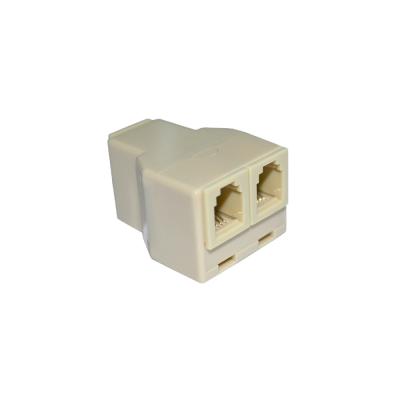 China Telephone 3 RJ22 Socket 4P4C Female 4P4C 1 To 2 RJ9 Female Telephone Splitter for sale