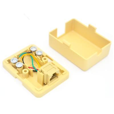 China ABS Single 1 Port RJ11 6P4C Cat3 Phone Surface Mount Box for sale