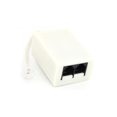 China US ADSL telephone splitter ADSL rj11 6p2c telephone splitter 1 to 2 modem for sale