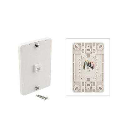 China ABS Thicker Single Port Telephone RJ11 Jack Wall Plate Faceplate for sale