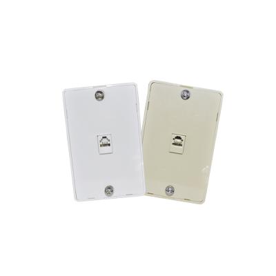 China ABS Telephone Faceplate 1 Port RJ11 Wall Panel for sale