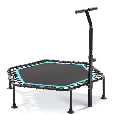 China Without Protective Net Hexagonal Trampoline Adult Part Mini Fitness Kids Trampoline With Handle for sale