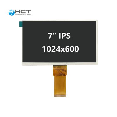 China IPS Display 1024x600 RGB PIN 280Nits 50 To 1000Nits 7 Inch TFT LCD Panel 7