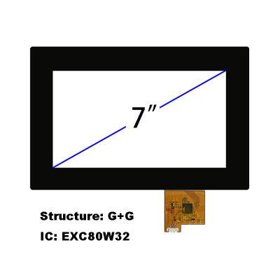 China EETI EXC80W32 Controller IC 3mm Glass Cover AG AR AF 7 Inch Touch Screen 195.50x128.00x3.9 mm for sale