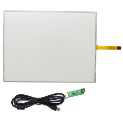 China 15 Inch Resistive Touch Screen Panel USB Kits With Film And Glass Structure For 1024x768 15 Inch LCD Display Module 15