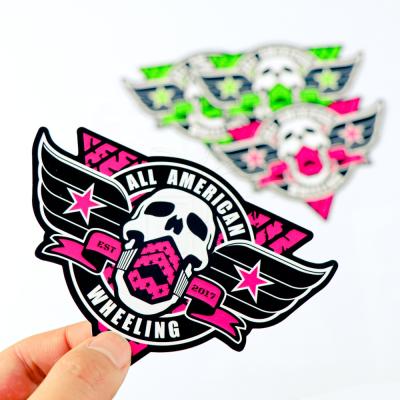 China Cut Good Quality Waterproof Back Waterproof Vinyl Die Cut Logo Custom Sticker for sale