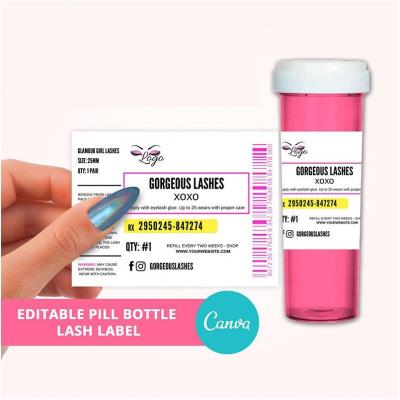 China Vial Label Custom Medical Waterproof 10Ml For Sticker Medicine Bottle Designed Pill Bottles And for sale