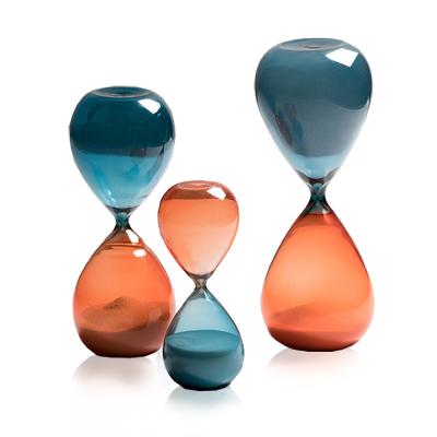 China China Unique Design Sandglass Sand Timer Sprinkled Light Hourglass Decorative Crystal For Office Home Office for sale