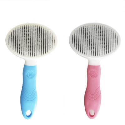 China Wholesale Viable One-Button Hair Removing Automatic Pet Comb Cat Comb Dog Hair-Shedding Comb for sale