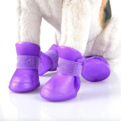 China Viable Waterproof Silicone Rain Boots Dog Rubber Rain Shoes With Factory Price for sale