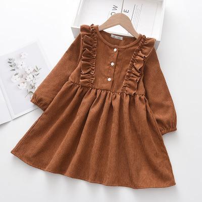 China New Kiddie Princess Dress Lace Buttons Anti-Static Lovely Girls Dress for sale