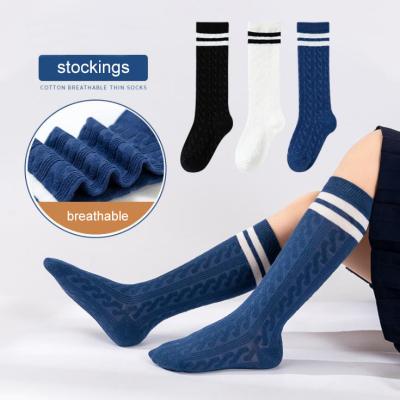 China Girl Fashion Cotton High Quality Comfortable Casual Knee High Socks Sporty Stockings for sale