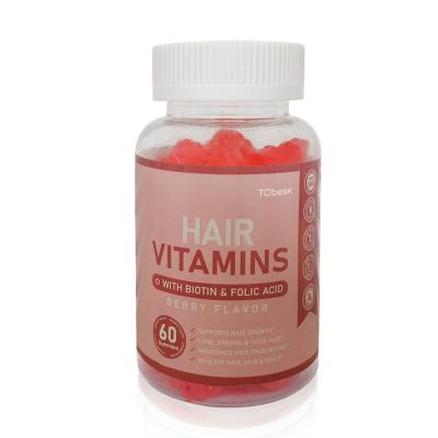 China Hair Growth Dietary Supplement With Biotin Folic Acid For Teenagers 60gummies / Bottle zu verkaufen