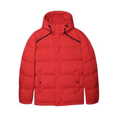 China Good quality warm sale winter men's viable customization japan designer hooded velvet mens red down jacket factory supplied for sale