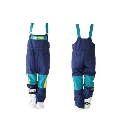 China OEM/ODM Custom Made Women's Skating Bib Women's Dark Blue Outdoor Snow Sportswear Breathable Ski Bib Pants for sale