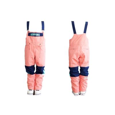 China OEM/ODM Breathable Outdoor Skating Waterproof Bib Ski Pants Women Professional Custom Logo Pink Overalls Ski and Snow Wear Sportswear Adults for sale