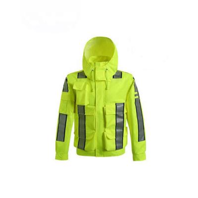 China OEM ODM Rain Jackets Security Waterproof Windproof Breathable Reflective Rain Working Winter Reflective Jacket From Ruiniu Factory for sale