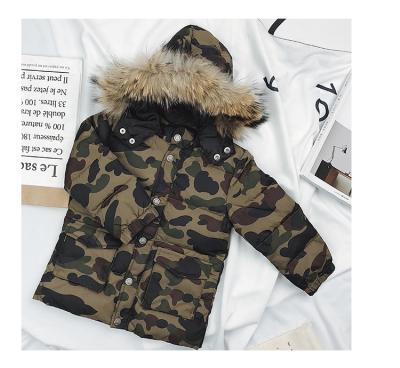 China Breathable Fashion Camouflage Winter Duck Down Clothes Children Kids Running Jacket Boy for sale