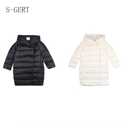 China Stylish Breathable Jackets Parka Fur Hooded Duck Down Kids Stripper For Girl Quilted Jacket Winter Waterproof Windproof Standard for sale