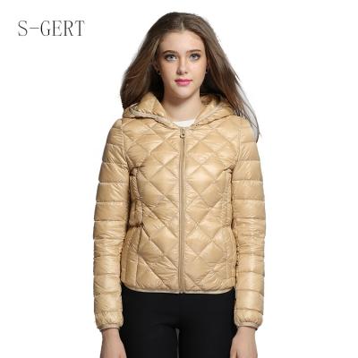 China Breathable Parka Women Padded Down Ultra Thin Foldable Jacket for sale