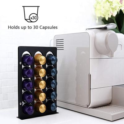 China Customized Premium Kitchen Coffee Pod Dispenser Stainless Steel Rack High Capacity Espresso Holder Minimalist JH-Mech for sale