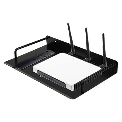 China TV Accessories WiFi Router TV Box Set Top Box Black Menba Aluminum Alloy Wall Mount Shelf Bracket JH-Mech Corrosion Resistant for sale