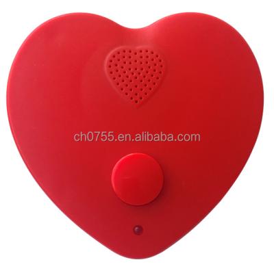 China Gift Single Head Re-recordable Heart Shape Voice Sound Audio Module Recording Sound Box For Gift Plush Toy for sale