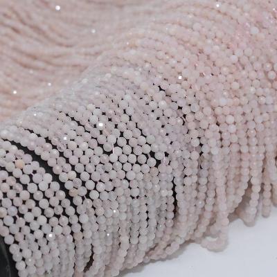 China Other Other Natural Simple Quality Pink Morganite Faceted Round Beads 3.3mm for sale