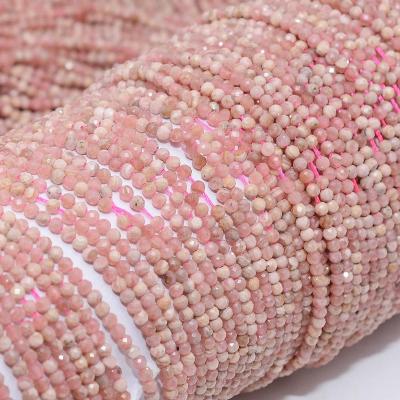 China Other Other Natural Rhodochrosite Faceted Round Beads 2.4mm for sale