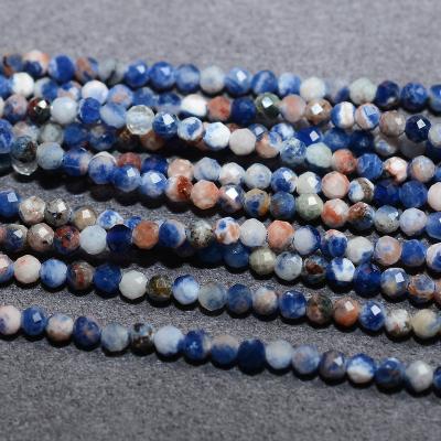 China Other Other Natural Sunset Sodalite / Orange Sodalite Faceted Round Beads 2.5mm for sale