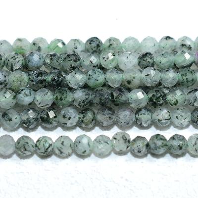 China Other Other Natural Zoisite in Quartz Faceted Round Beads 3.5mm for sale