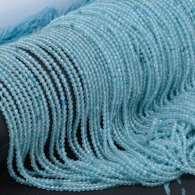 China Other Other Natural Clean Quality Light Blue Apatite Faceted Round Beads 2.5mm for sale