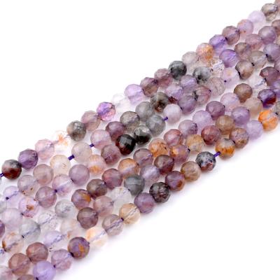 China Other Other Natural Gemstone Super 7 Faceted Round Beads 4.5mm for Bracelet DIY Jewelry Making for sale