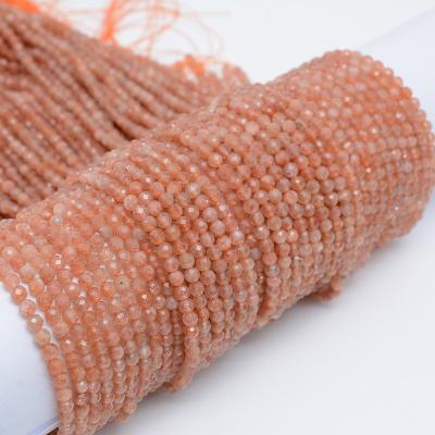 China Other Other Natural Sunstone Faceted Round Beads 4.2mm for sale