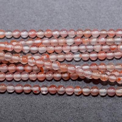 China Other Other Natural Red Chalcedony Agate Loose Round Beads 3mm-3.2mm for sale