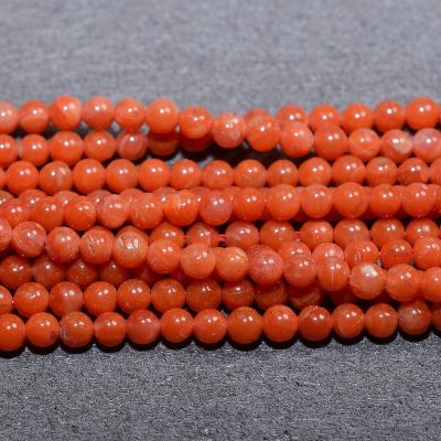 China Other Other Natural Salmon Color Agate Loose Round Beads 2.3mm-2.5mm for sale