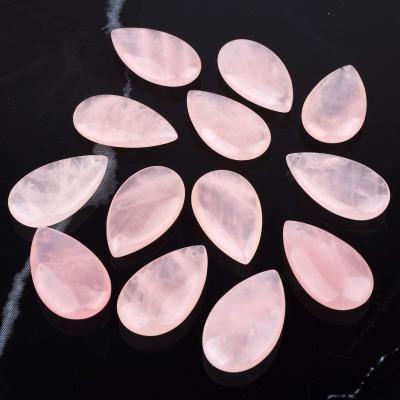 China None None Wholesale natural clean Rose Quartz Teardrop Pendant For Jewelry Making Gemstone for sale