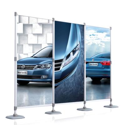 China For Display& Portable Adjustable Free Standing Telescopic Storage Banner Display Stand for sale