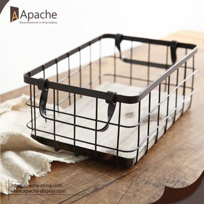 China Sustainable New Design Wholesales Home Metal Wire Storage Basket For Food for sale